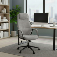 Fauteuil de bureau en tissu Denmark avec appui-tête