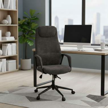 fauteuil de bureau anthracite denmark tissu accoudoirs rembourres appui tete 2