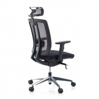 Chaise de bureau japonaise Hiro, ergonomique, mousse injectée, appui-tête