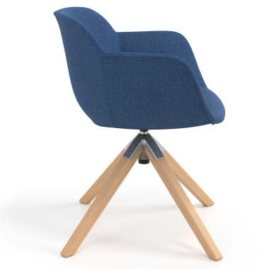 chaise de conference bleu chaise pivotante tissu accoudoirs rembourres 3