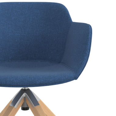 chaise de conference bleu chaise pivotante tissu accoudoirs rembourres 5