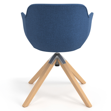 chaise de conference bleu chaise pivotante tissu accoudoirs rembourres 6