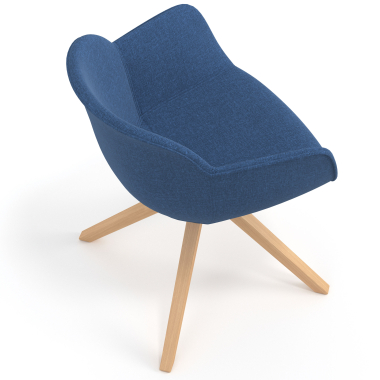 chaise de conference bleu chaise pivotante tissu accoudoirs rembourres 7