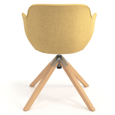 chaise de conference jaune chaise pivotante tissu accoudoirs rembourres 6