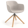 Chaise de Réunion Laure, Pieds en bois, Grande qualité, Rembourrée