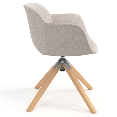 chaise de conference beige chaise pivotante tissu accoudoirs rembourres 3