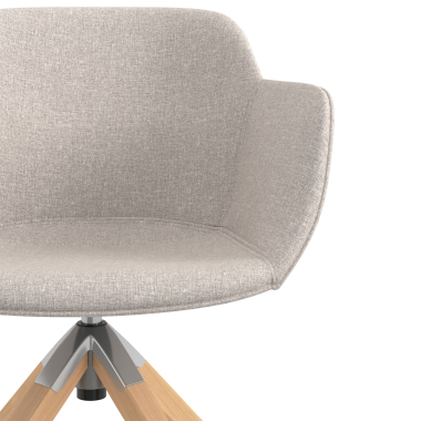 chaise de conference beige chaise pivotante tissu accoudoirs rembourres 5