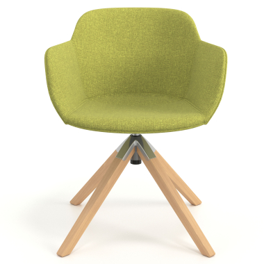 chaise de conference vert chaise pivotante tissu accoudoirs rembourres 4