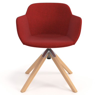 chaise de conference rouge chaise pivotante tissu accoudoirs rembourres 4