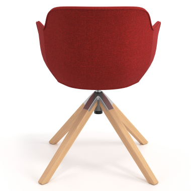 chaise de conference rouge chaise pivotante tissu accoudoirs rembourres 6