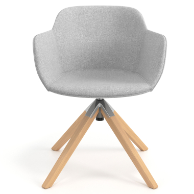 chaise de conference gris chaise pivotante tissu accoudoirs rembourres 4