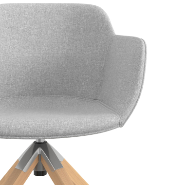 chaise de conference gris chaise pivotante tissu accoudoirs rembourres 5
