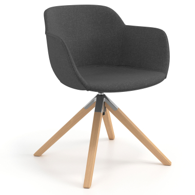 chaise de conference anthracite chaise pivotante tissu accoudoirs rembourres 1