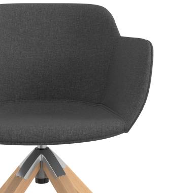chaise de conference anthracite chaise pivotante tissu accoudoirs rembourres 5