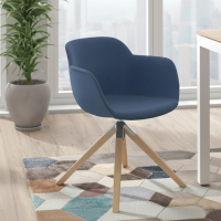 Chaise de Réunion Laure, Pieds en bois, Grande qualité, Rembourrée