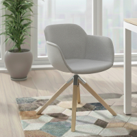 Chaise de Réunion Laure, Pieds en bois, Grande qualité, Rembourrée