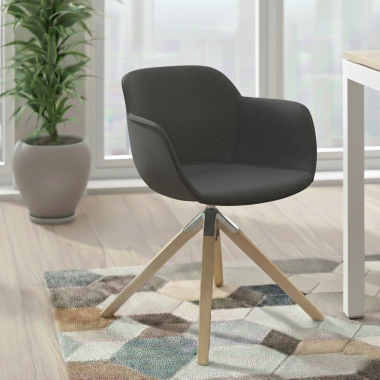 chaise de conference anthracite chaise pivotante tissu accoudoirs rembourres 2
