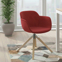 Chaise de Réunion Laure, Pieds en bois, Grande qualité, Rembourrée