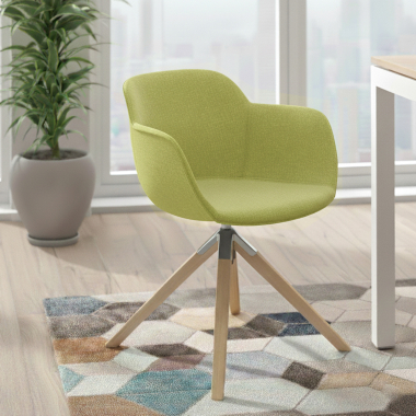 chaise de conference vert chaise pivotante tissu accoudoirs rembourres 2