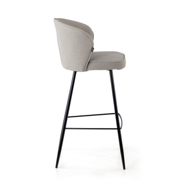 tabouret de bureau gris martina tissu accoudoirs rembourres 5