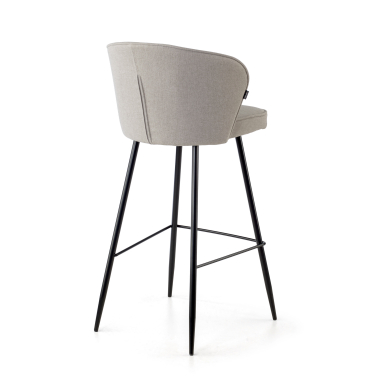 tabouret de bureau gris martina tissu accoudoirs rembourres 9