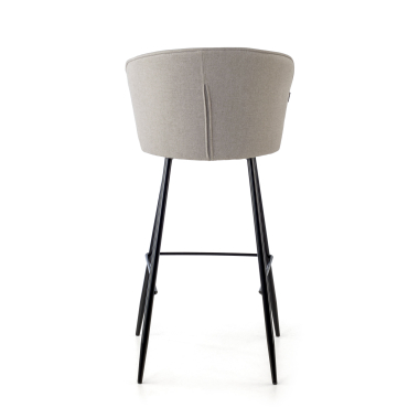 tabouret de bureau gris martina tissu accoudoirs rembourres 8