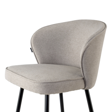 tabouret de bureau gris martina tissu accoudoirs rembourres 4