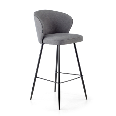 tabouret de bureau anthracite martina tissu accoudoirs rembourres 1