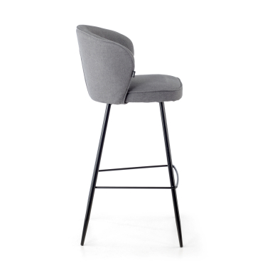 tabouret de bureau anthracite martina tissu accoudoirs rembourres 5