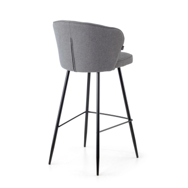 tabouret de bureau anthracite martina tissu accoudoirs rembourres 7