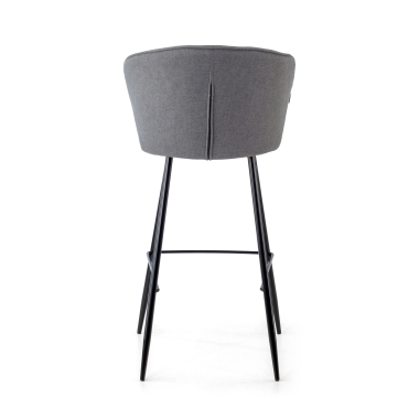 tabouret de bureau anthracite martina tissu accoudoirs rembourres 8