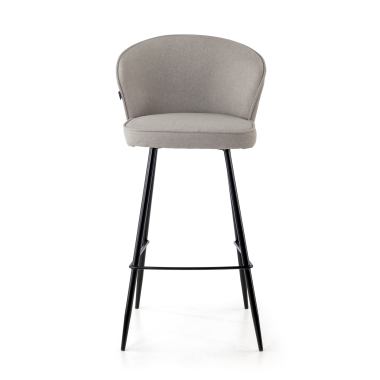 tabouret de bureau gris martina tissu accoudoirs rembourres 3