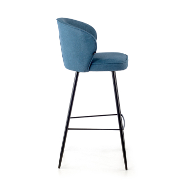 tabouret de bureau bleu martina tissu accoudoirs rembourres 4