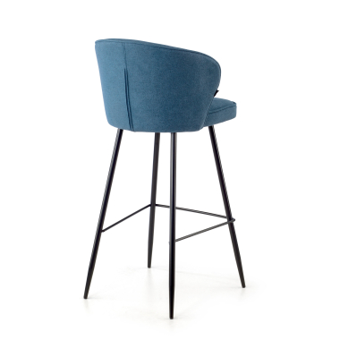 tabouret de bureau bleu martina tissu accoudoirs rembourres 6