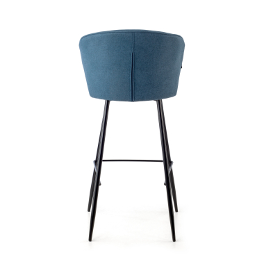 tabouret de bureau bleu martina tissu accoudoirs rembourres 7