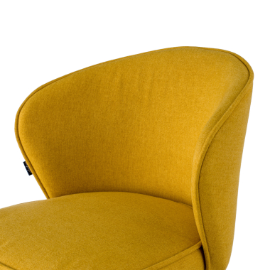 tabouret de bureau jaune martina tissu accoudoirs rembourres 4