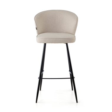 tabouret de bureau beige martina tissu accoudoirs rembourres 3