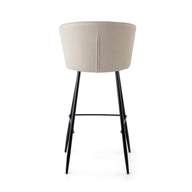 tabouret de bureau beige martina tissu accoudoirs rembourres 7