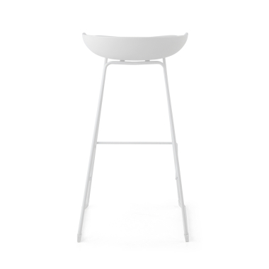 tabouret de bureau blanc tabouret pietement luge en metal simil cuir sans accoudoirs 6