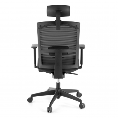 chaise ergonomique noir structure noire appui tete maille accoudoirs reglables 1d soutien lombaire appui tete 7