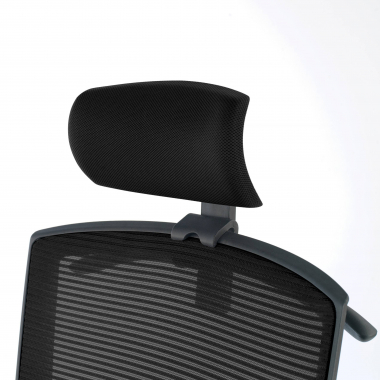 chaise ergonomique noir structure noire appui tete maille accoudoirs reglables 1d soutien lombaire appui tete 8