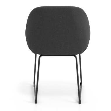 chaise visiteur anthracite structure pietement luge tissu accoudoirs rembourres 6