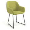 Chaise de conférence Greta, 4 pieds, accoudoirs rembourrés