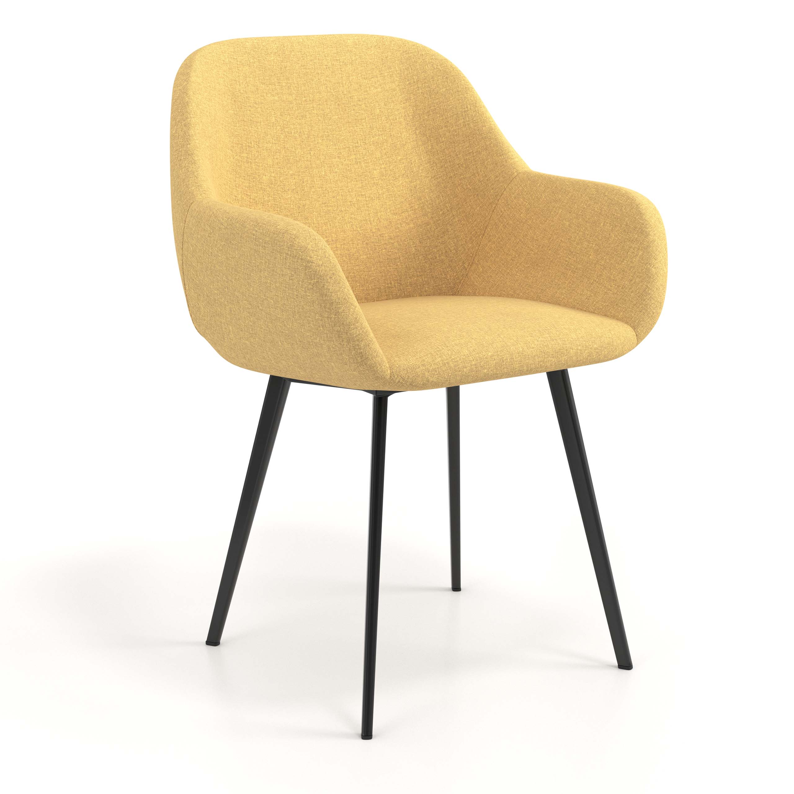 Chaise de conférence Greta, 4 pieds, accoudoirs rembourrés