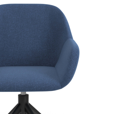 chaise de reunion noir bleu pivotante tissu accoudoirs rembourres 5