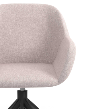 chaise de reunion noir beige pivotante tissu accoudoirs rembourres 5