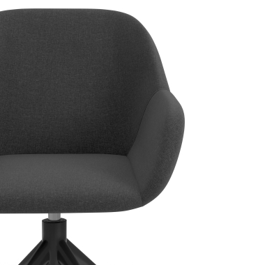 chaise de reunion noir anthracite pivotante tissu accoudoirs rembourres 5