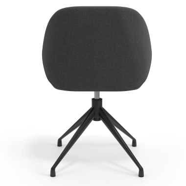 chaise de reunion noir anthracite pivotante tissu accoudoirs rembourres 6
