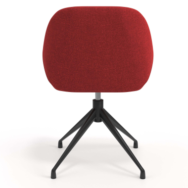 chaise de reunion noir rouge pivotante tissu accoudoirs rembourres 6