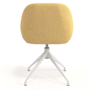 chaise de reunion blanc jaune pivotante tissu accoudoirs rembourres 6